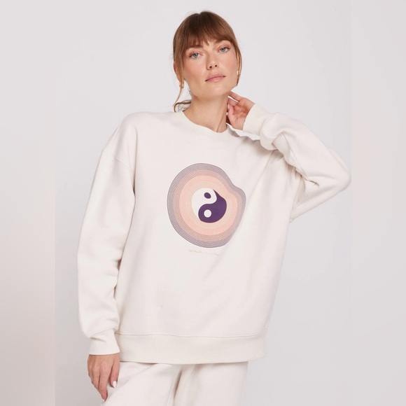 Spiritual Gangster Ying Yang Relaxed Crew Sweatshirt - Size Small NWOT - Picture 3 of 3